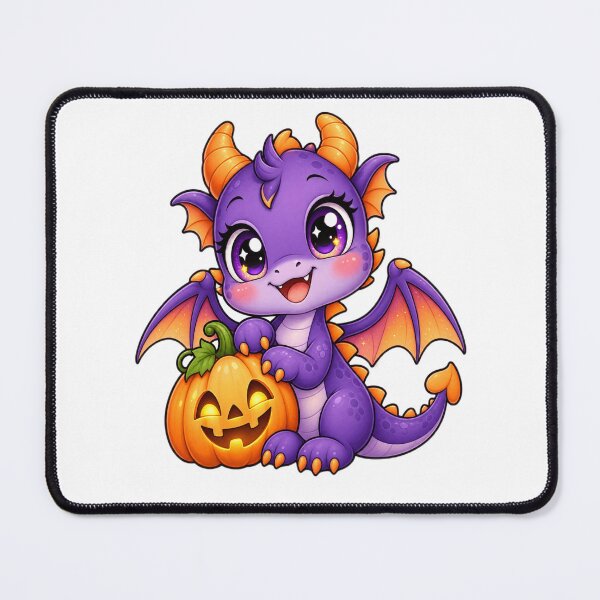 Item preview, Cute Halloween Dragon with Pumpkin designed and sold by Pixanova.