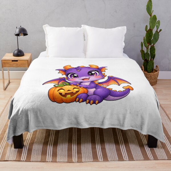Item preview, Cute Halloween Dragon with Pumpkin designed and sold by Pixanova.