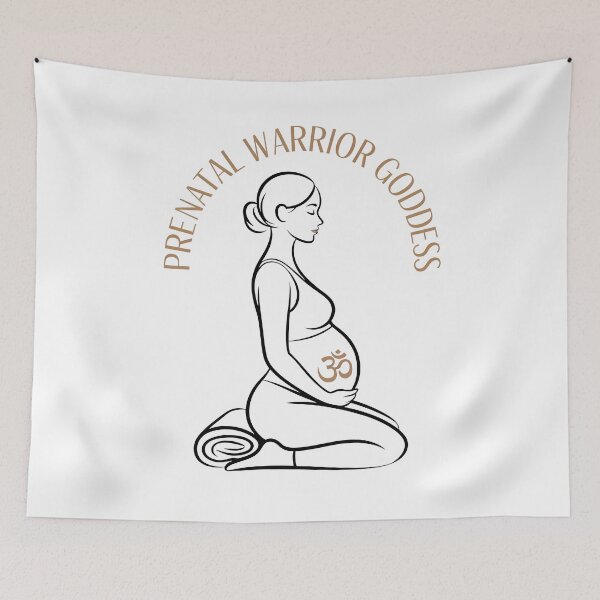 Item preview, Prenatal Warrior Goddess Bronze Om Prenatal Design designed and sold by 108stillness.