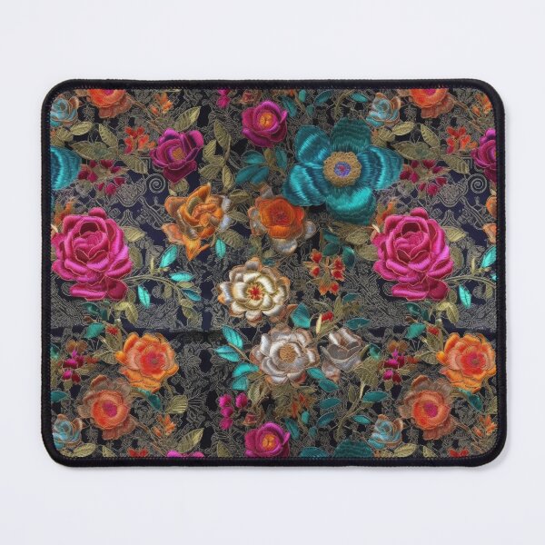 Item preview, Embroidered Silk Floral Tapestry designed and sold by pinkal.
