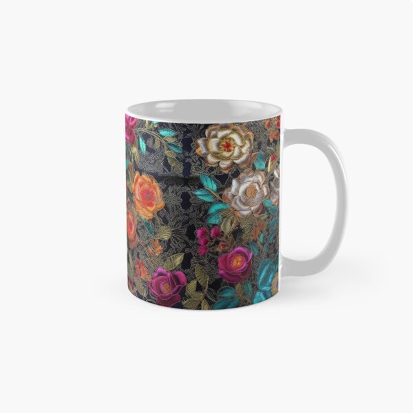 Item preview, Embroidered Silk Floral Tapestry designed and sold by pinkal.