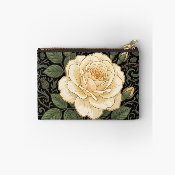 Item preview, Alberic Barbier Climbing Rose Art Print: Arts and Crafts Botanical Cream Rose Poster designed and sold by FreiherrPK.