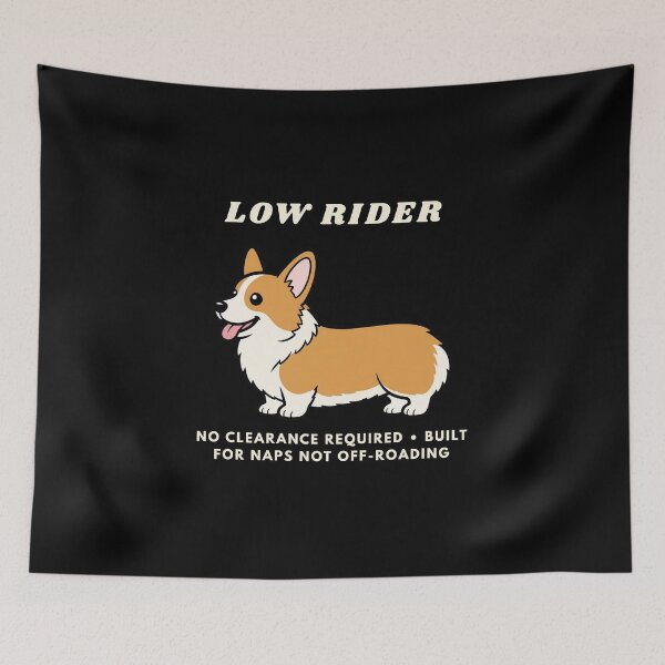 Item preview, Corgi Low Rider Funny Dog Short Legs Retro Sticker Art designed and sold by wildsilencee.