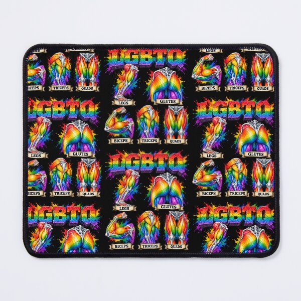 Item preview, LGBTQ Legs Glutes Biceps Triceps Quads Funny Gym Bodybuilding Pride Rainbow Fitness Art designed and sold by EmmaSchaffer1.