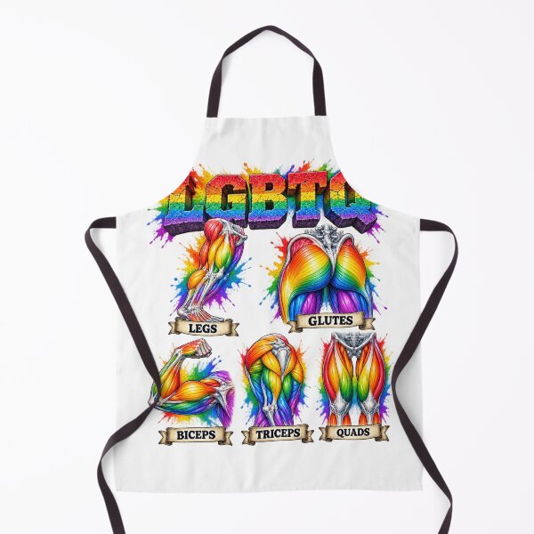 Item preview, LGBTQ Legs Glutes Biceps Triceps Quads Funny Gym Bodybuilding Pride Rainbow Fitness Art designed and sold by EmmaSchaffer1.