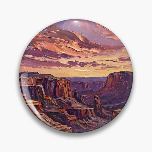 Artikelvorschau, Desert Canyon in der Abenddämmerung – Kupfer- und violett schimmernder Himmel entworfen und verkauft von LunaAdventurer.