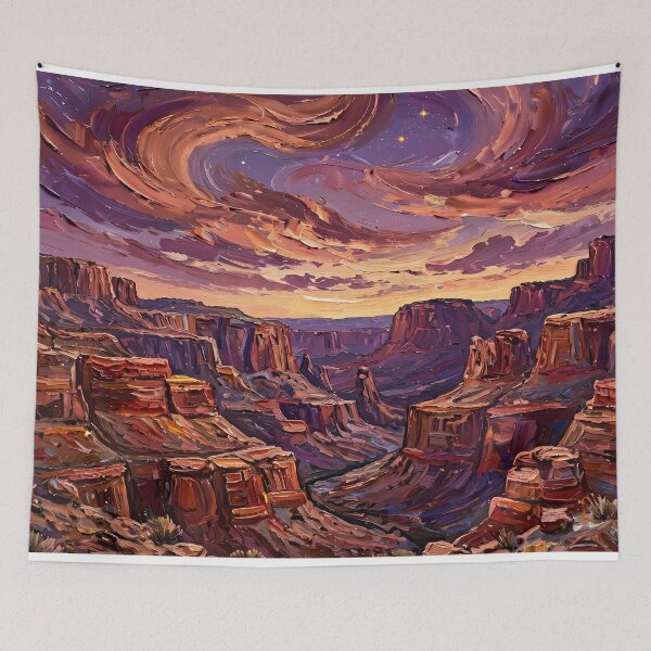 Item preview, Desert Canyon at Twilight — Copper and Violet Swirling Sky designed and sold by LunaAdventurer.