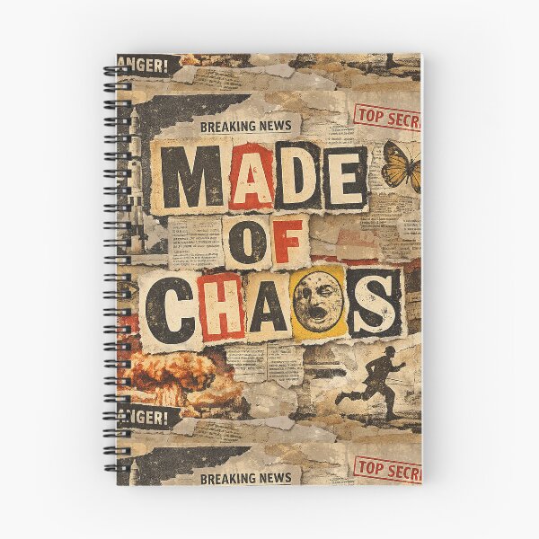 Item preview, Made of Chaos — Retro Newspaper Collage Print designed and sold by tviyluv.