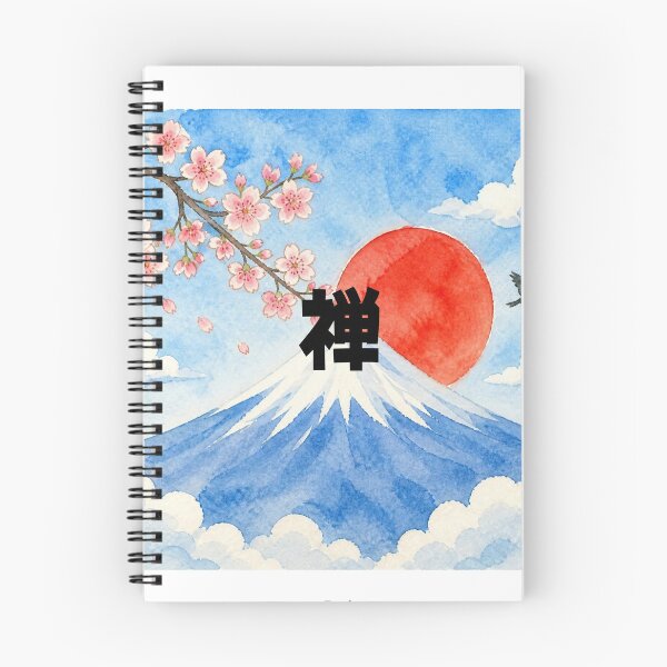 Item preview, Zen | Watercolor Mount Fuji & Red Sun | Japanese Design designed and sold by JapanMemoir.