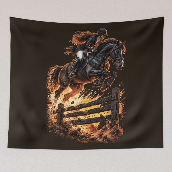 Item preview, Equestrian Horse Rider Jumping Premium Sport Design designed and sold by M. Mamdouh Artworks.
