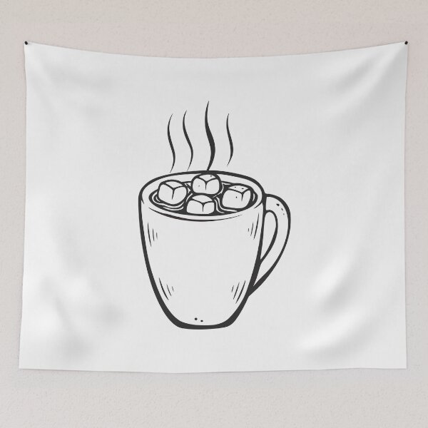 Item preview, Hot Chocolate with Marshmallows Cozy Winter Gift 1 designed and sold by OneLine Studio.