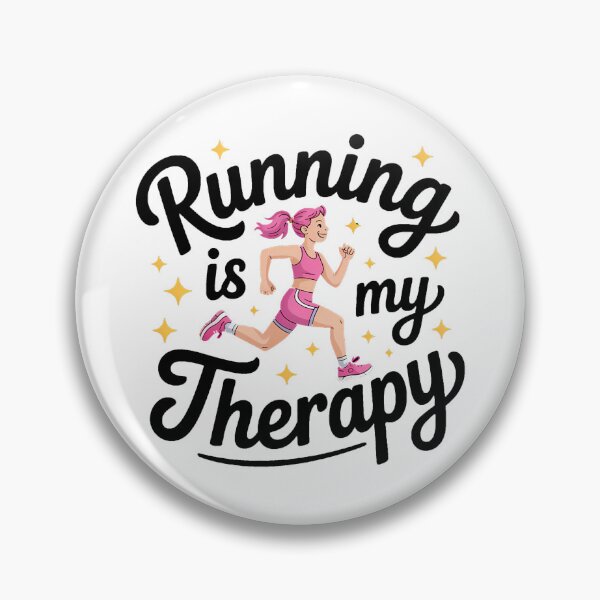 Item preview, Running Is My Therapy – Funny Retro Runner Motivation Design designed and sold by LoFizzy.
