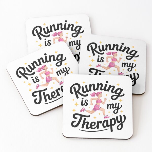 Item preview, Running Is My Therapy – Funny Retro Runner Motivation Design designed and sold by LoFizzy.