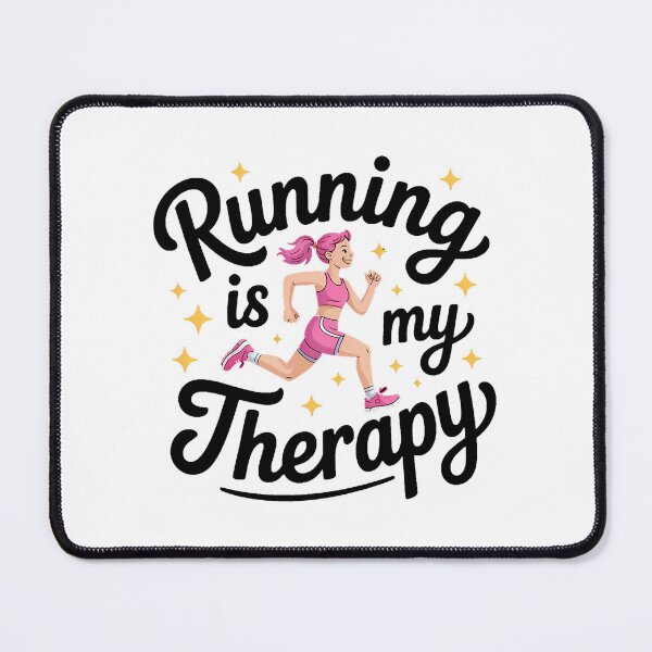 Item preview, Running Is My Therapy – Funny Retro Runner Motivation Design designed and sold by LoFizzy.