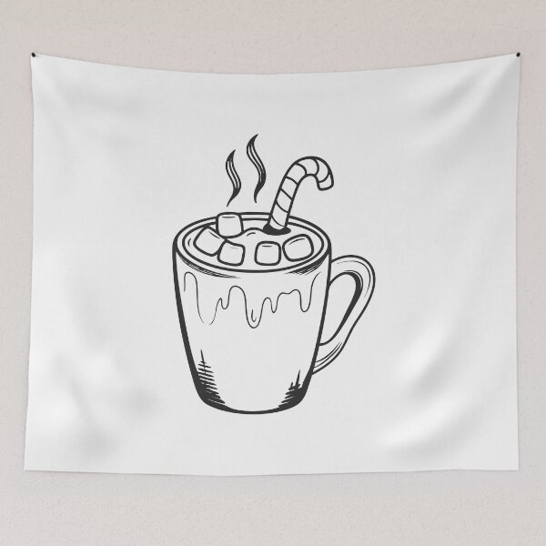 Item preview, Hot Chocolate with Marshmallows Cozy Winter Gift 2 designed and sold by OneLine Studio.