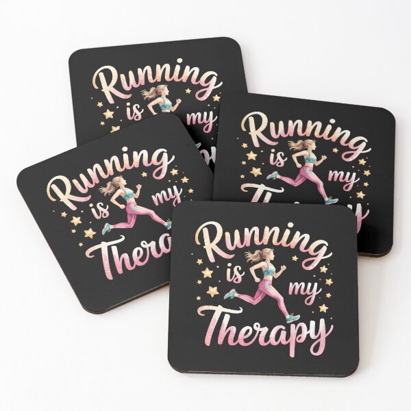 Item preview, Running Is My Therapy – Funny Retro Runner Motivation Design designed and sold by LoFizzy.