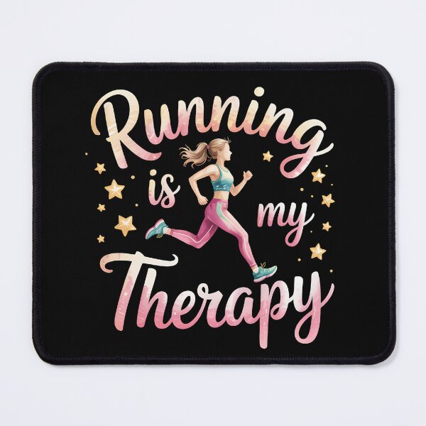 Item preview, Running Is My Therapy – Funny Retro Runner Motivation Design designed and sold by LoFizzy.