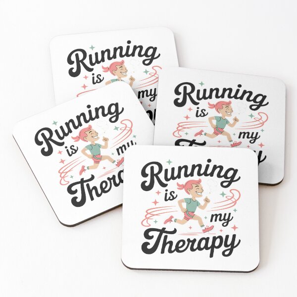 Item preview, Running Is My Therapy – Funny Retro Runner Motivation Design designed and sold by LoFizzy.