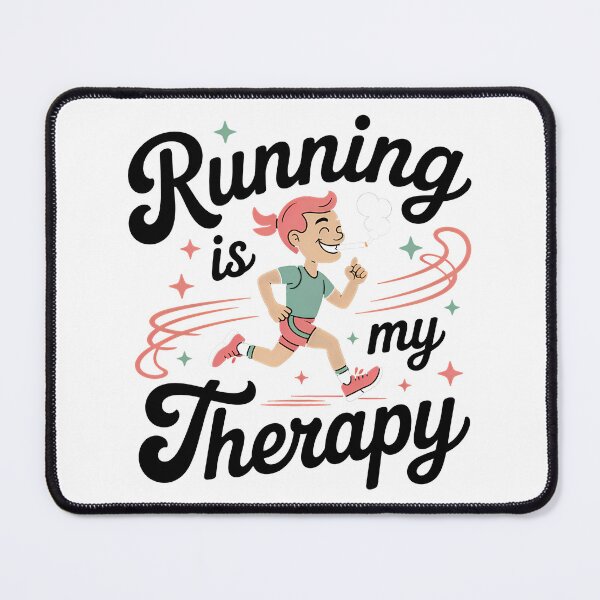 Item preview, Running Is My Therapy – Funny Retro Runner Motivation Design designed and sold by LoFizzy.