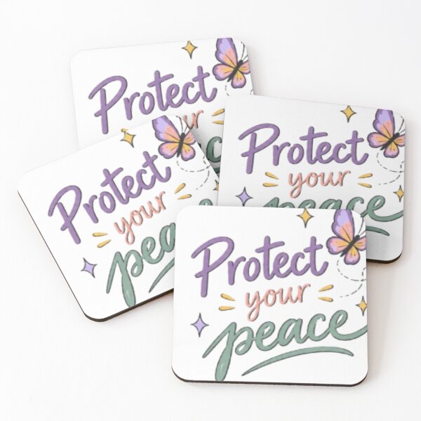 Item preview, Protect Your Peace Minimalist Butterfly Quote T-Shirt Design designed and sold by EdgeSphere.