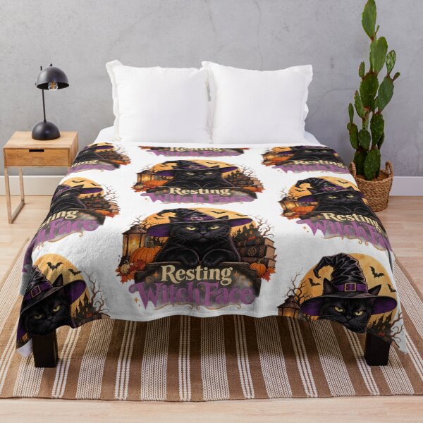 Item preview, Resting Witch Face – Funny Black Cat Halloween Witch Design designed and sold by Pop, Culture and Stuff.