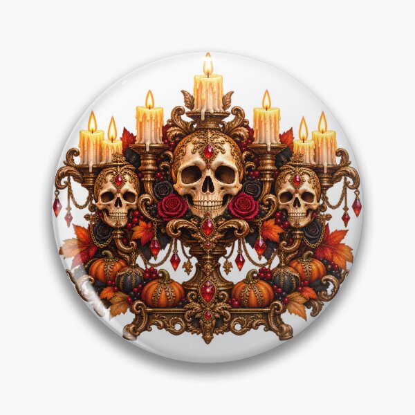 Item preview, Baroque Skull Candelabra – Victorian Gothic Halloween designed and sold by Clothes With Smiling Animals Walt Gral.
