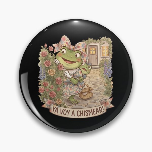 Item preview, Ya Voy A Chismear Cute Frogs Cottagecore designed and sold by BeaBuzz.