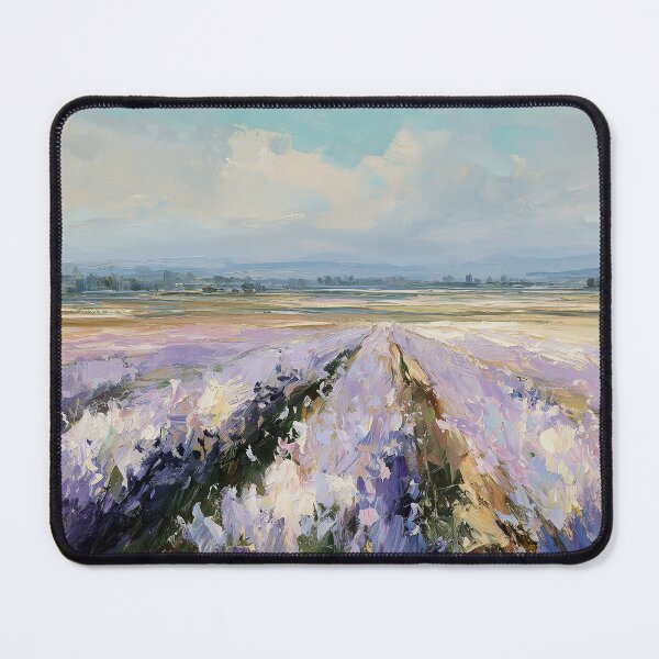 Item preview, Purple Lavender Rows Provence Landscape Painting designed and sold by NatureSight.