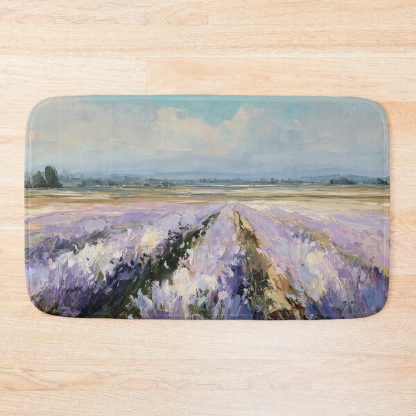 Item preview, Purple Lavender Rows Provence Landscape Painting designed and sold by NatureSight.