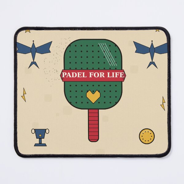 Item preview, Padel Old School Tattoo Flash Design designed and sold by CourtCultureHQ.