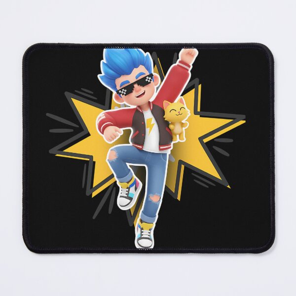 Item preview, Cool Gamer Boy With Blue Hair Cat designed and sold by ARTDOSEMAKER ⭐⭐⭐⭐⭐.