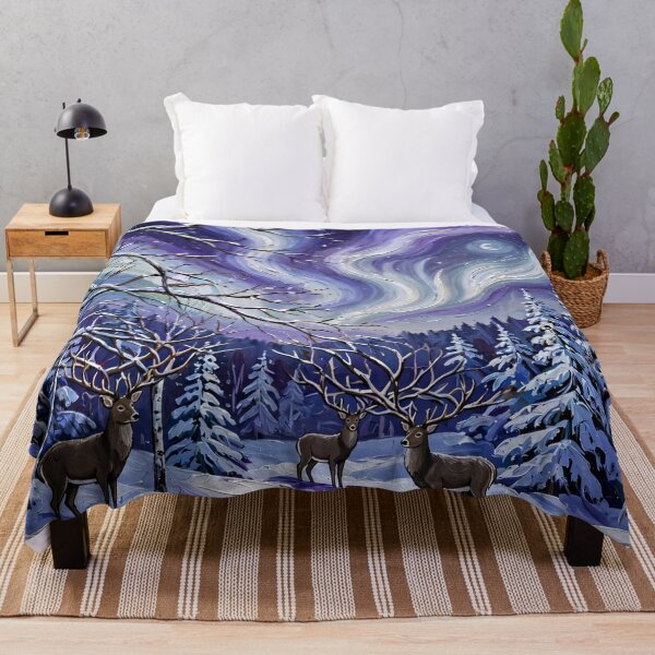 Item preview, Deer in a Snowy Forest — Antlers Blending Into Winter Branches designed and sold by LunaAdventurer.