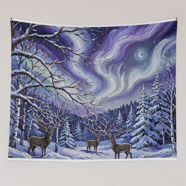 Item preview, Deer in a Snowy Forest — Antlers Blending Into Winter Branches designed and sold by LunaAdventurer.