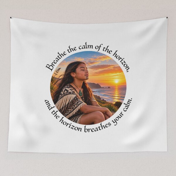 Item preview, Tahiti Peace Proverb - Breathe the calm of the horizon | Pacific Art designed and sold by ShakaLife.org.