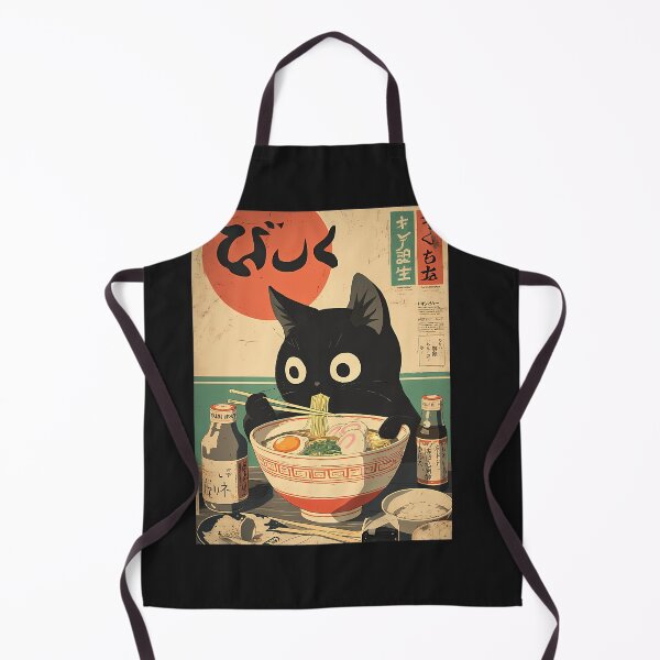 Item preview, Kawaii Kuro Neko Ramen Run Relaxed  designed and sold by ARTDOSEMAKER  ⭐⭐⭐⭐⭐.