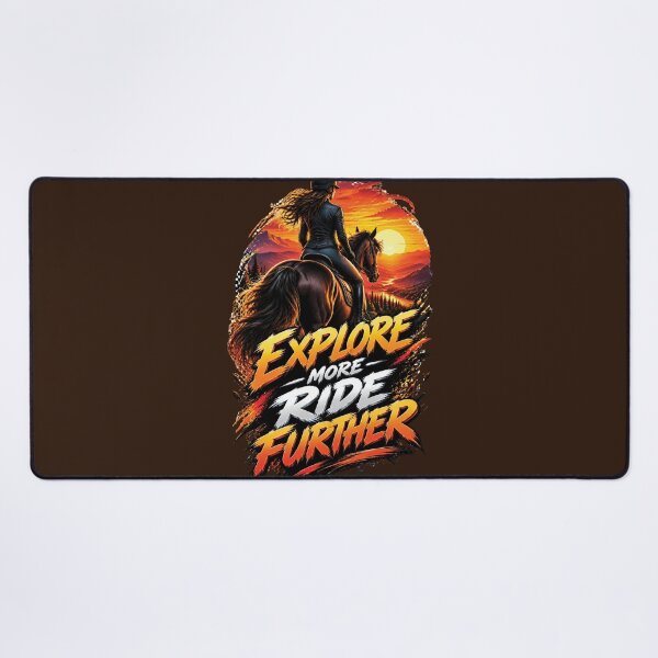 Item preview, Explore More Ride Further Horse Rider Design designed and sold by M. Mamdouh Artworks.