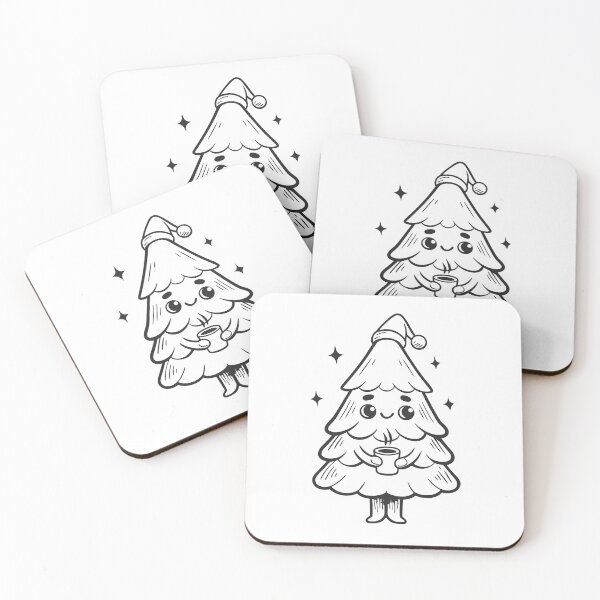 Item preview, Christmas Tree with Coffee Cup Funny Classic Gift 1 designed and sold by OneLine Studio.