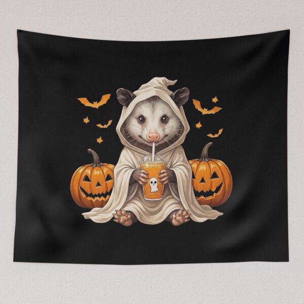 Item preview, Cute Opossum Halloween Witch Dog Pumpkin Spooky Night designed and sold by Anime  ⭐⭐⭐⭐⭐.