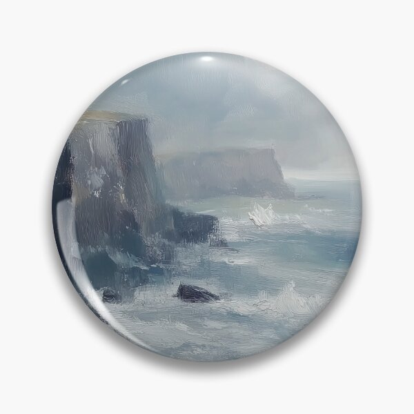Item preview, Dramatic Sea Cliffs Coastal Oil Painting designed and sold by NatureSight.