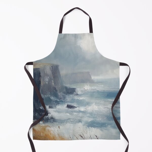Item preview, Dramatic Sea Cliffs Coastal Oil Painting designed and sold by NatureSight.