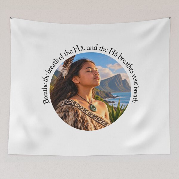 Item preview, Hawaii Resilience Proverb - Breathe the breath of the Hā | Pacific Art designed and sold by ShakaLife.org.