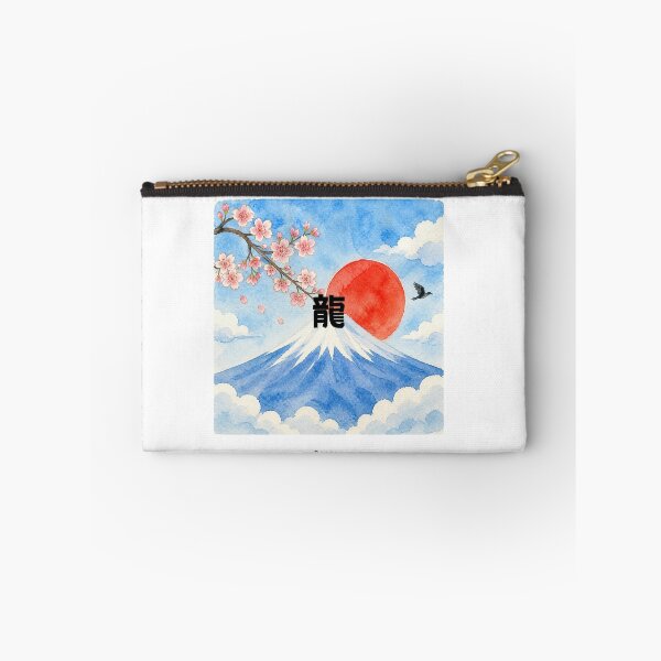 Item preview, Ryuu - Dragon | Watercolor Mount Fuji & Red Sun | Japanese Design designed and sold by JapanMemoir.