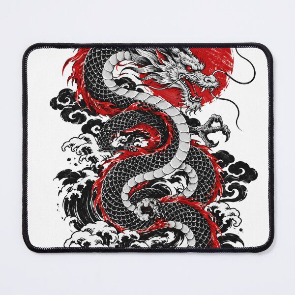Item preview, Japanese Dragon Black Red designed and sold by TeikunShop.