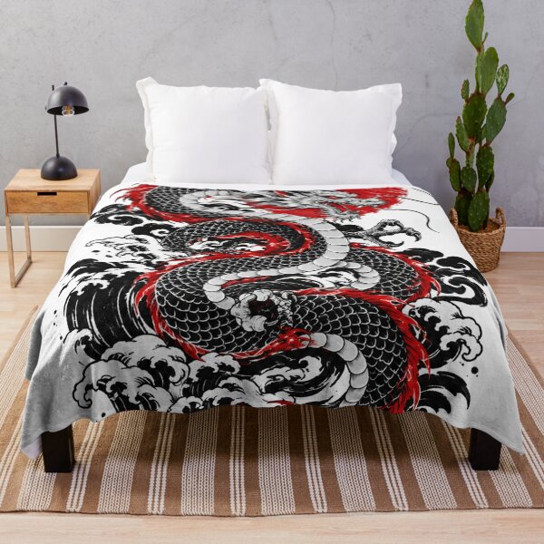 Item preview, Japanese Dragon Black Red designed and sold by TeikunShop.