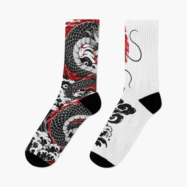 Item preview, Japanese Dragon Black Red designed and sold by TeikunShop.