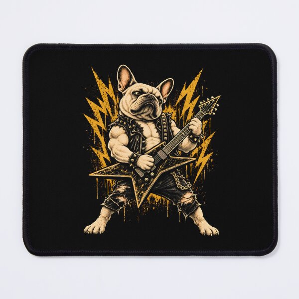 Item preview, Bulldog Dog Playing Guitar Rock designed and sold by fairmont-press.
