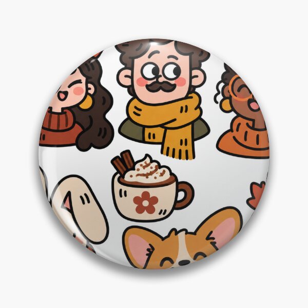 Item preview, Cozy Autumn Cafe People and Animal Doodles	 designed and sold by The198X.