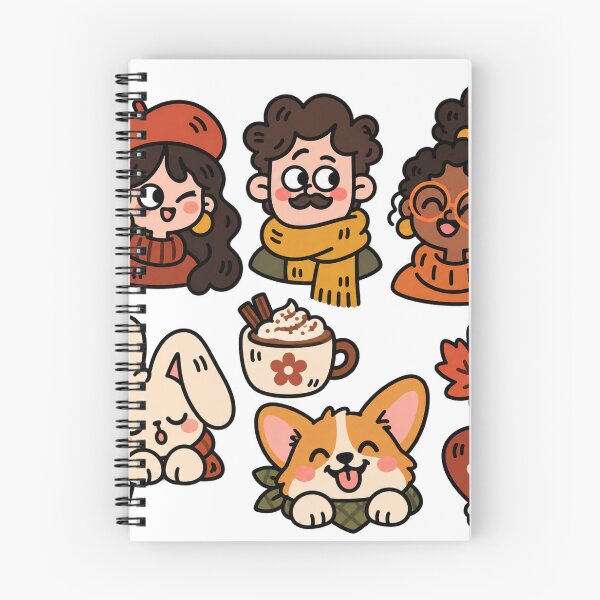Item preview, Cozy Autumn Cafe People and Animal Doodles	 designed and sold by The198X.
