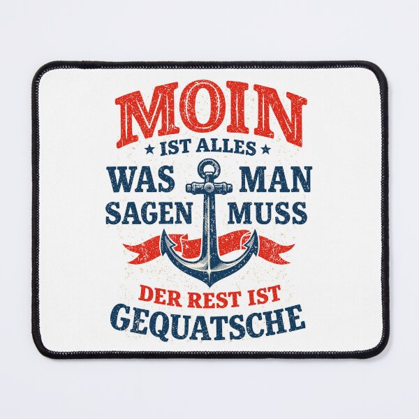 Item preview, "Moin ist alles" (a saying) – Vintage typography with anchor designed and sold by Pineapple-Tree.