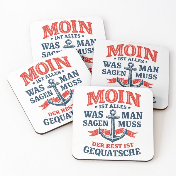 Item preview, "Moin ist alles" (a saying) – Vintage typography with anchor designed and sold by Pineapple-Tree.